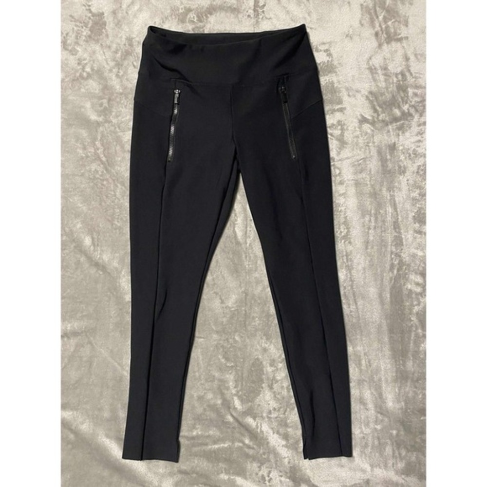 Athleta Black Skinny Leggings Side Zip‎ Pockets Athleisure XSP
